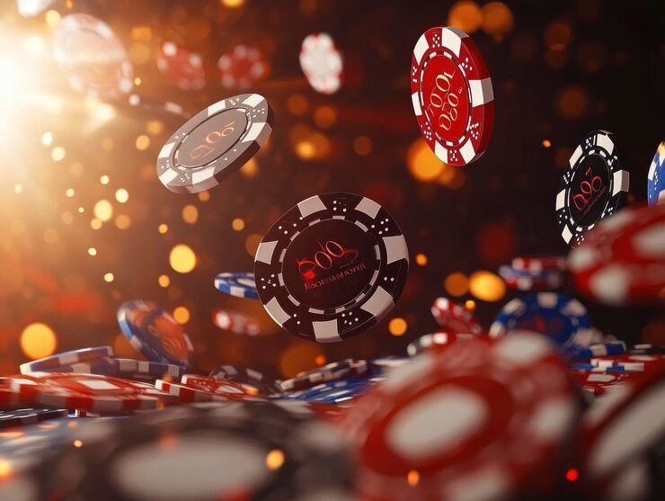Tampilan meja Casino Hold'em langsung di inter33 dengan dealer profesional
